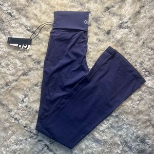 💙 Gold Hinge Pale Indigo Essential Foldover Flare Pant